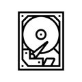 storage disks big data line icon vector illustration