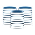 Storage disks symbol blue lines