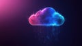 storage dissolving cloud upload icon Royalty Free Stock Photo