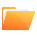 Storage documents file icon, cartoon style Royalty Free Stock Photo