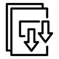 Storage documents icon, outline style