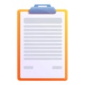 Storage documents to do list icon, cartoon style