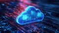 storage emerging cloud upload icon Royalty Free Stock Photo