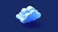 storage flying cloud upload icon Royalty Free Stock Photo