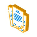 storage folder isometric icon vector illustration Royalty Free Stock Photo