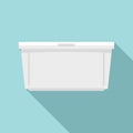 Storage food plastic box icon, flat style Royalty Free Stock Photo