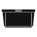 Storage food plastic box icon, simple style