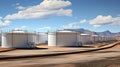 storage fuel tank farm Royalty Free Stock Photo