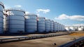 storage fuel tank farm Royalty Free Stock Photo