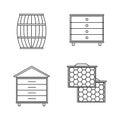 Storage honey icon line thin collection design