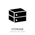 storage icon in trendy design style. storage icon isolated on white background. storage vector icon simple and modern flat symbol Royalty Free Stock Photo