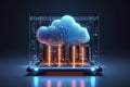 Future data cloud cyber business networking symbol technology connect storage security concept solution computing Royalty Free Stock Photo