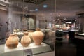 Storage jars dating from 300 BCE on display at the National Museum of Oman, in Muscat, Oman