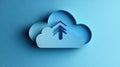 storage layering cloud upload icon Royalty Free Stock Photo