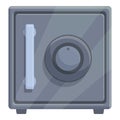 Storage money box icon cartoon vector. Safe deposit