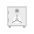 Storage money safe icon flat isolated vector