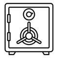 Storage money safe icon, outline style