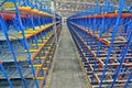 Storage pallet racking system for storage distribution centre Royalty Free Stock Photo
