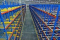 Storage pallet racking system for storage distribution centre Royalty Free Stock Photo