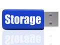 Storage Pen drive Shows Data Backup Or