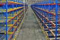 Storage racking pallet system for warehouse metal shelving distribution centre Royalty Free Stock Photo