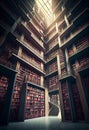 Storage of scientific books and literature. AI generated