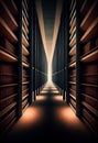 Storage of scientific books and literature. AI generated