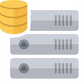 Storage server database icon and image Royalty Free Stock Photo