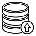 Storage server icon outline vector. Data cloud Royalty Free Stock Photo