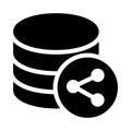 Storage sharing glyphs icon Royalty Free Stock Photo