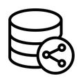 Storage sharing vector line icon Royalty Free Stock Photo