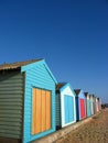 Storage Sheds on the Beach Royalty Free Stock Photo