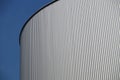 Storage silos against blue sky for beer processing Royalty Free Stock Photo