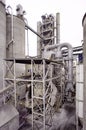 The storage silos at a malting plant.