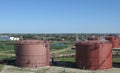 Storage tanks for petroleum products Royalty Free Stock Photo