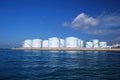 Storage tanks at a refinery in Singapore