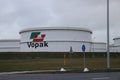 Storage tanks of Vopak terminal at the Europort harbor in the port of Rotterdam