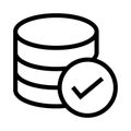 Storage tick vector glyphs icon Royalty Free Stock Photo