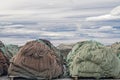 Storage of trawl nets Royalty Free Stock Photo
