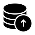 Storage upload glyphs icon Royalty Free Stock Photo
