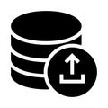 Storage upload glyphs icon Royalty Free Stock Photo