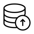 Storage upload vector glyphs icon Royalty Free Stock Photo