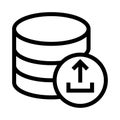 Storage upload vector line icon Royalty Free Stock Photo