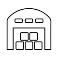 Storage, warehouse outline icon. Line art design