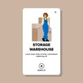 storage warehouse vector Royalty Free Stock Photo