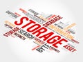 Storage word cloud Royalty Free Stock Photo