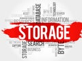 Storage word cloud Royalty Free Stock Photo