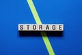 Storage word concept on cubes Royalty Free Stock Photo