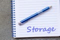 Storage write on notebook