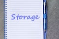 Storage write on notebook